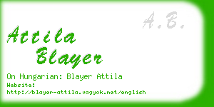 attila blayer business card